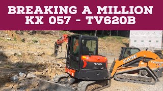 Breaking a million tons of rock! Case tv620b kubota kx057 by Kentucky Renaissance Man 340 views 11 months ago 9 minutes, 23 seconds