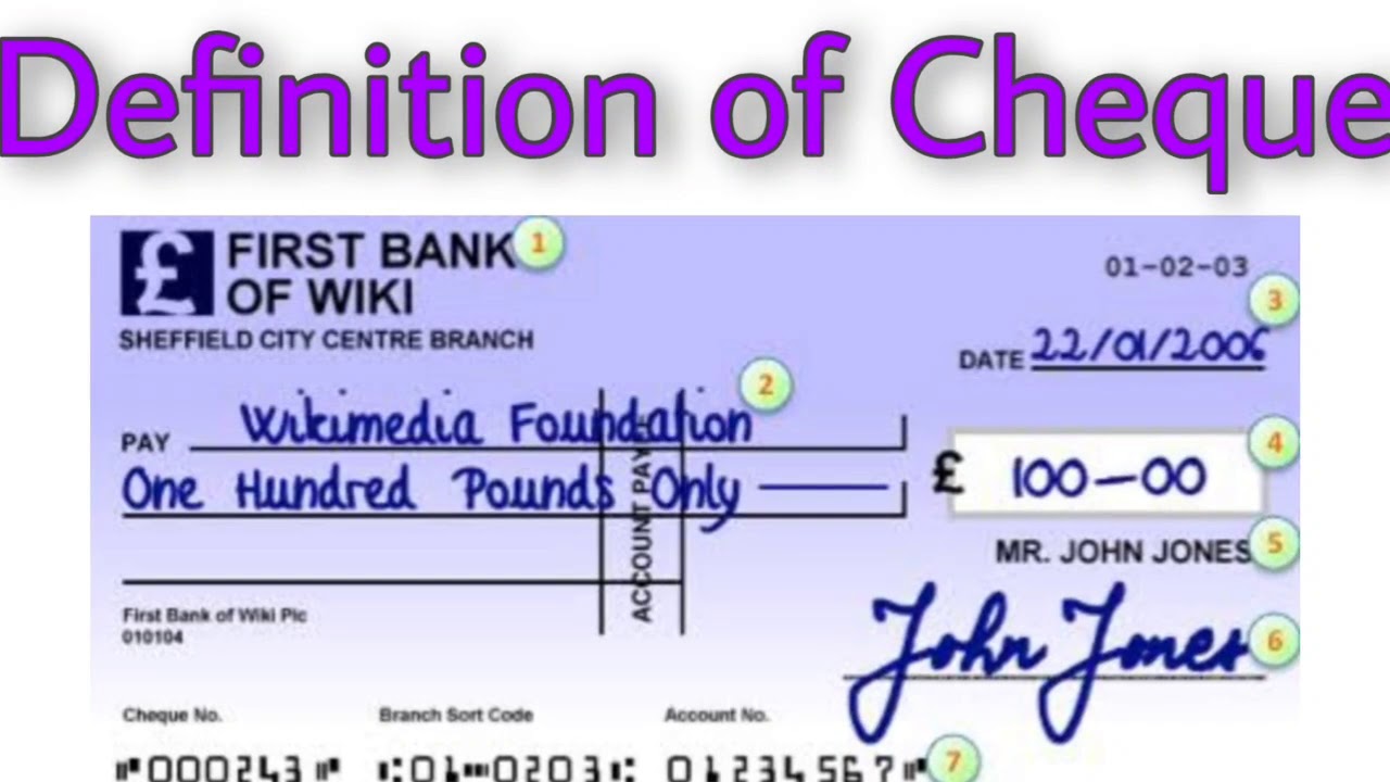 presentation of the cheque meaning