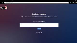 Yelp Reviews - Sentiment Analysis Using Flask