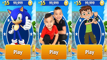 Sonic Dash vs CKN Toys Car Hero Run vs Ben 10 Up To Speed Android Gameplay