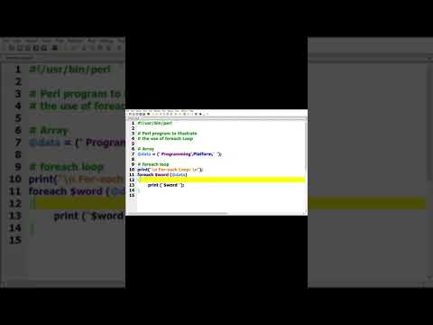 for each Loop program in Perl || #shorts