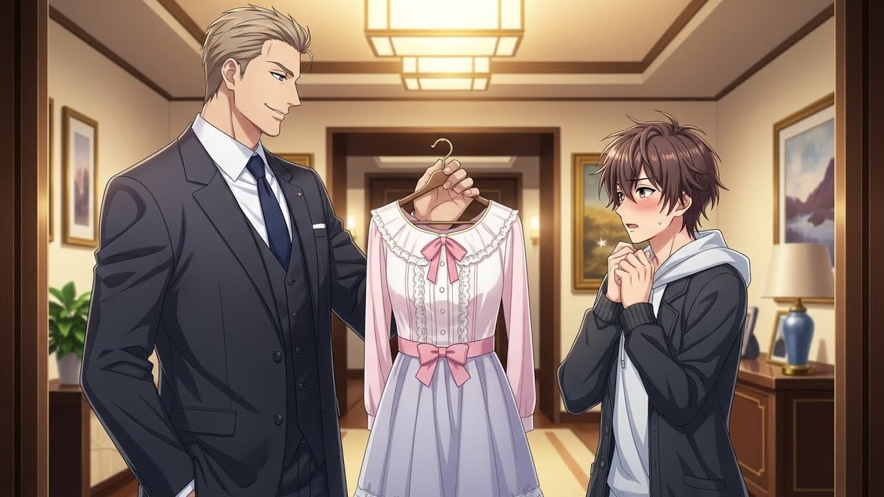 Caught crossdressing by his boss, he is told; 'Why don't you wear this to work today'