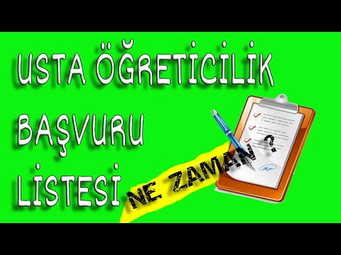 Video: Usta Sınıfları Ne Için?