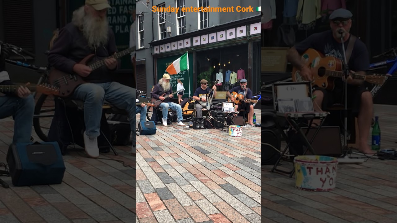 Street music Cork craic agus ceol 🇮🇪🎤🎵🎼🎶🎸🪕