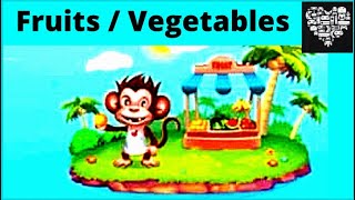 Spelling Game for kids Vocabulary FRUITS and VEGETABLES / LEARN ENGLISH FOR KIDS videos for kids screenshot 1