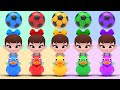 color duck Jumping On The Bed &amp; Johny Johny Yes Papa música colorida Learn Sing A Song! Infantil