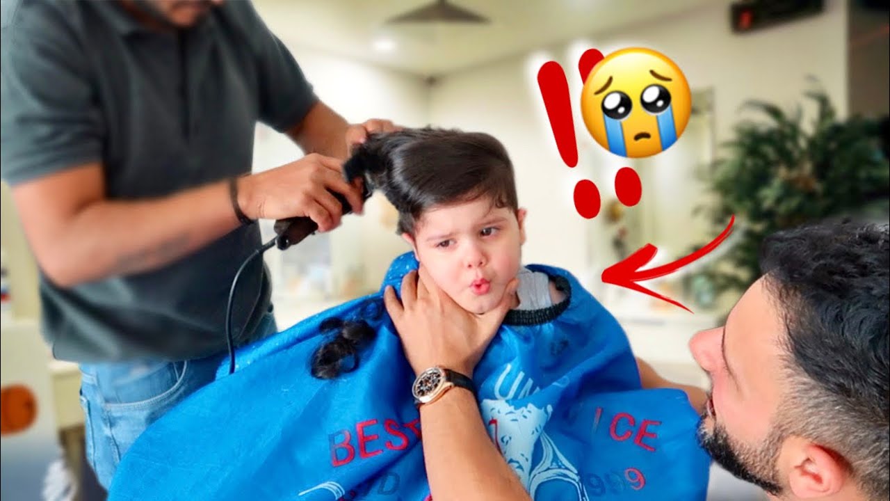 اخيرا قصينا شعر التوأم👼🏻👼🏻 ليام بهدلنا🤦🏻‍♂️