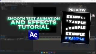 Smooth Text Animations &amp; Effects Tutorial | After Effects