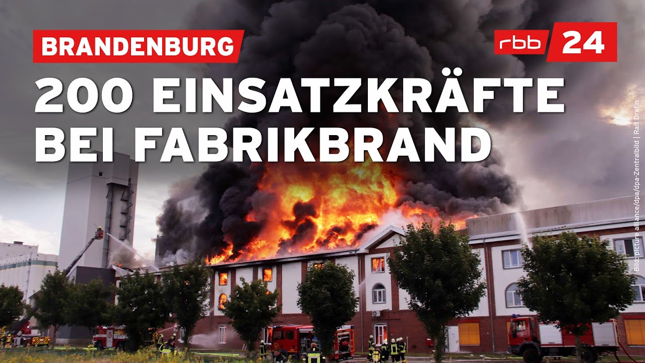 Feuer in Haferflockenfabrik: Zwei Verletzte bei Brand in Karstädt