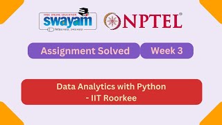 Data Analytics with Python: Week 3 content & Assignment3 Solutions 2026