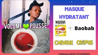 🇨🇮91• MAIZENA - BAOBAB [Masque TRÈS HYDRATANT] VOLUME &amp; POUSSE [ tout type de cheveux ] Valèh Té