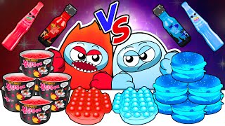 HOT FOOD VS COLD FOOD! | 1VS100 CHALLENGE  -AMONGUS ANIMATION MUKBANG COMPLETE EDITION