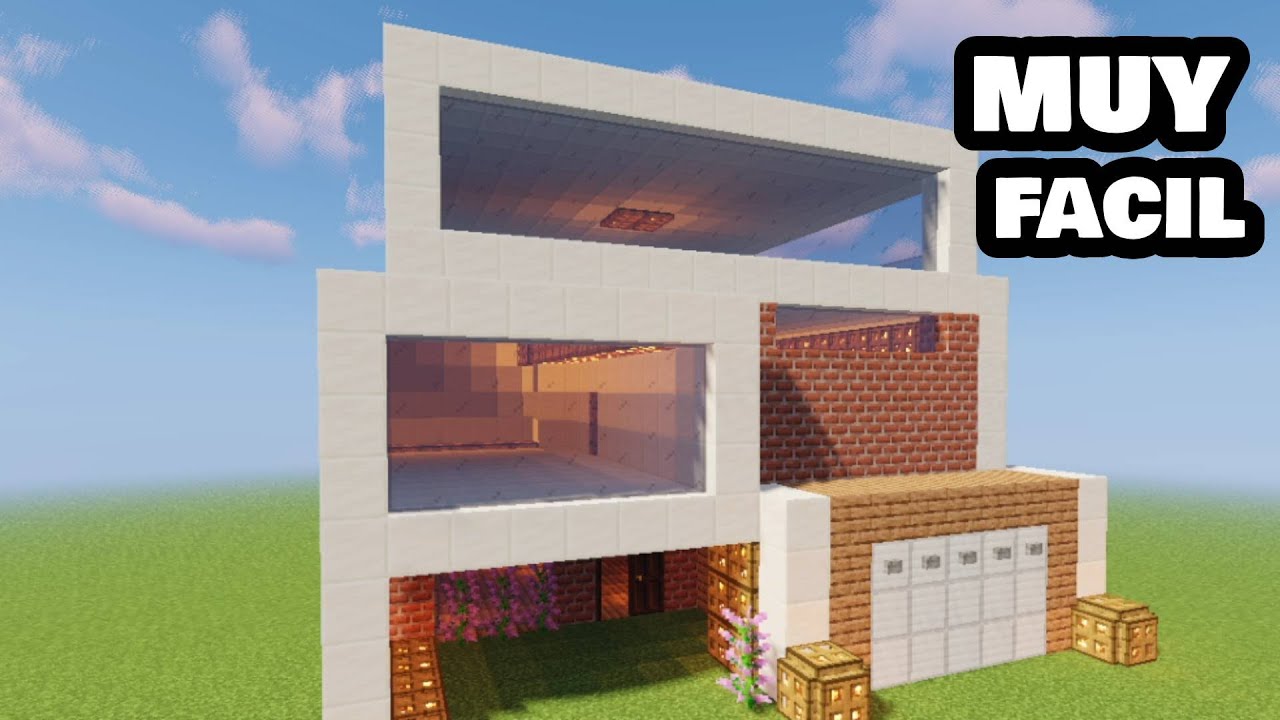 COMO HACER UNA CASA MODERNA EN MINECRAFT (MUY FACIL) - YouTube