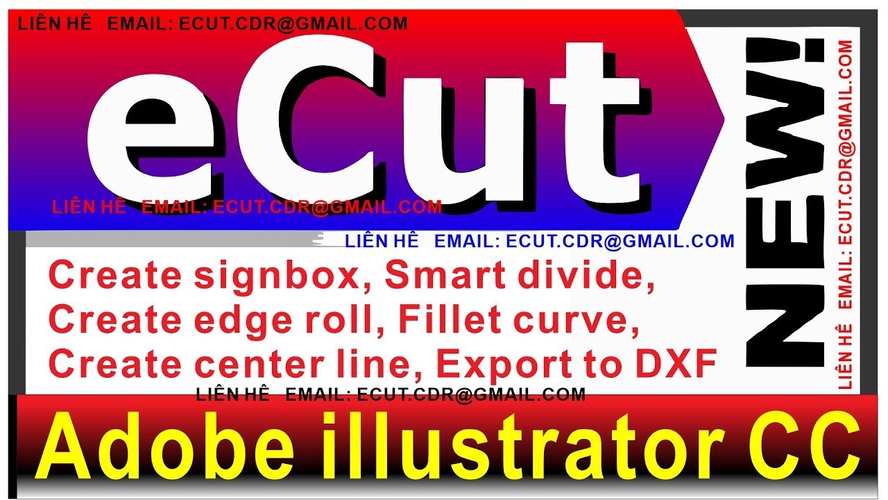 eCut Plugin for Adobe Illustrator CC | CNC Pack, Signbox, Smart Divide, Fillet Curve, DXF Export