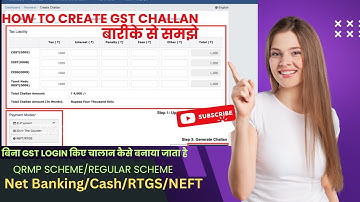 How To Create GST Challan Online | GST Challan Create | How To Create GST Challan Offline | GST Tax