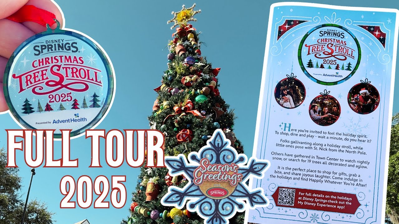 2025 Disney Springs Christmas Tree Stroll | Full Tour