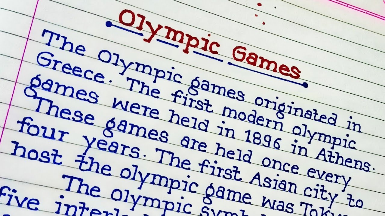 essay on olympic games in english