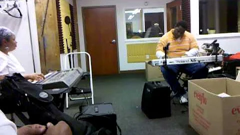 Terrance Howell grooving on drums