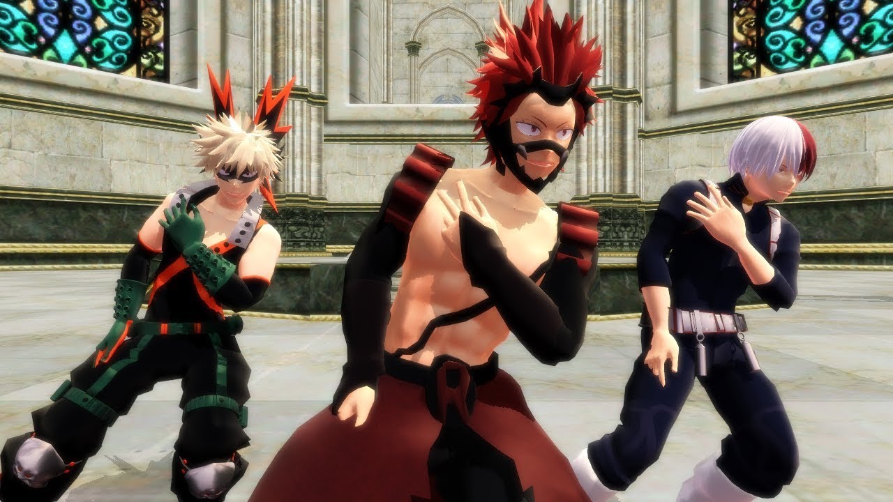 [MMD BNHA] Bad Romance (Katsuki,Kirishima,Shouto)