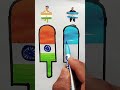 Indian 🇮🇳 Argentina 🇦🇷 Flag Drawing Independence day #shorts #viral #art #youtubeshorts #trending