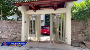 Cổng 4 cánh mở ép sát 2 bên trụ cổng, tiết kiệm diện tích thông thủy ||SieuthiCuatudong.com
