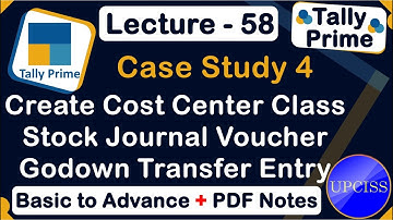 Case Study 4 August Month Entry Create Cost Center Class | UPCISS | Lecture 58