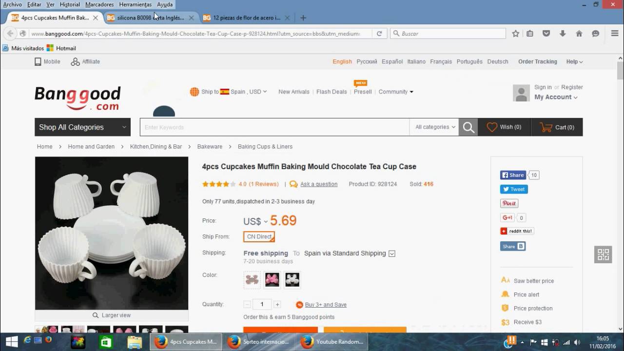 Resolución sorteo Banggood Postres Mil