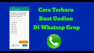 Cara Terbaru Buat Undian Di Whatsapp Grup