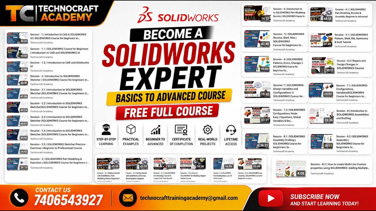 Introduction to CAD & SOLIDWORKS UI | SOLIDWORKS Course for beginners ...