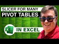 Excel - How To Use A Slicer On Multiple Pivot Tables in Excel - Episode 2011
