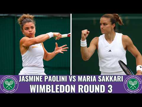 Video Jasmine Paolini vs Maria Sakkari - Wimbledon Round 3