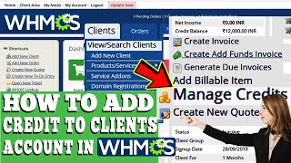 how to add credit to clients account in whmcs? [step by step]☑️
