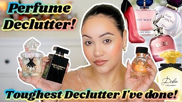 HUGE PERFUME DECLUTTER! THIS WAS A TOUGH DECLUTTER!  😫 DOWNSIZING MY PERFUME COLLECTION 2023! ✅