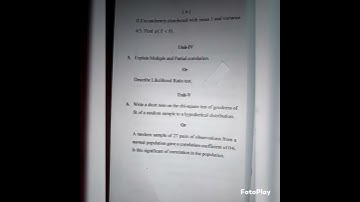 MSc/MA/ Mathematical statistics paper /Dec.2021/3rd sem/Rdvv University.......