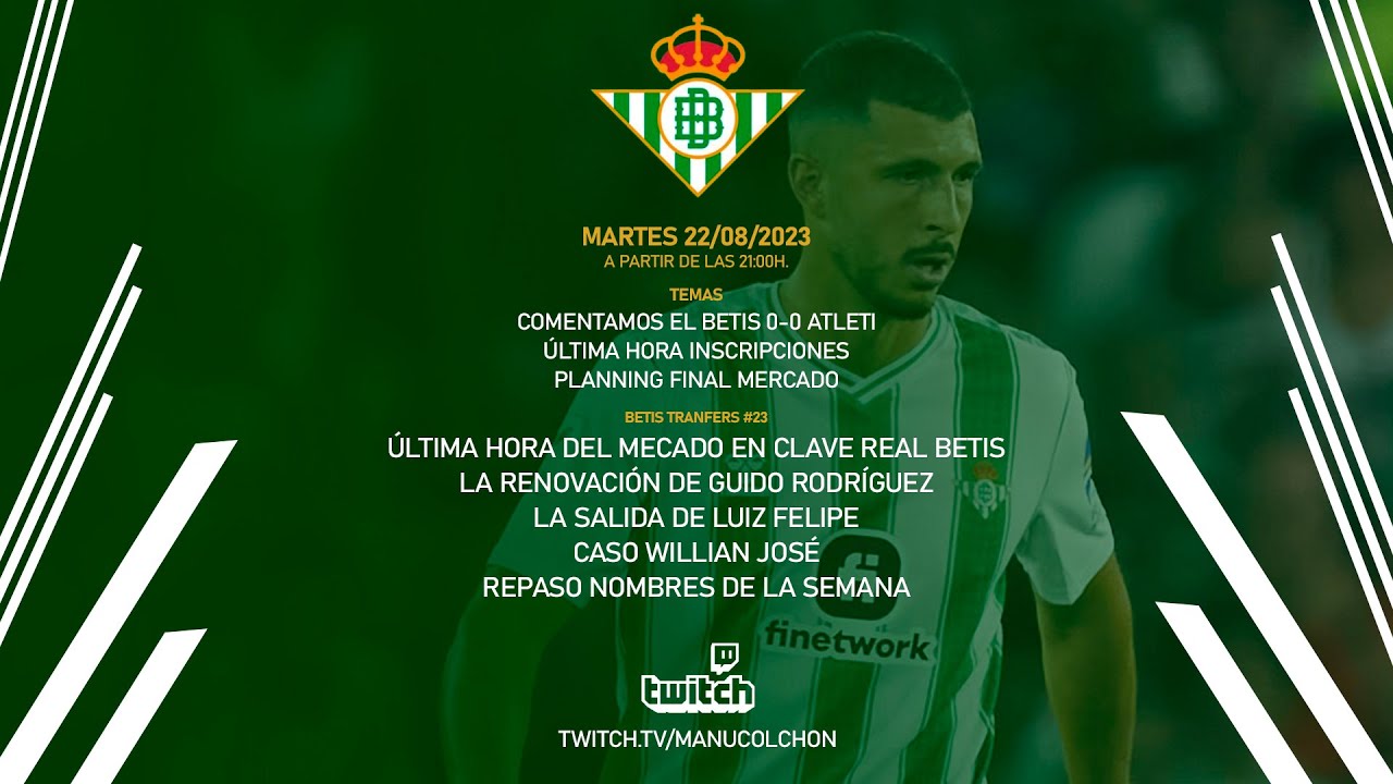 ¿RENUEVA O SE VA GUIDO RODRÍGUEZ? ÚLTIMA HORA DEL MERCADO... BetisTransfers23 YouTube