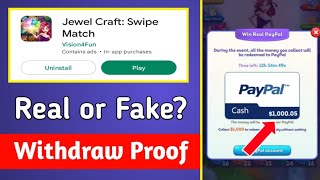 Jewel Craft Swipe Match Real Or Fake | Jewel Craft Swipe Match Payment Proof?| Jewel Craft App screenshot 1