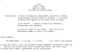 frank 0102 5 of 20 write a public domain GPS interface to chrony March 3, 2026