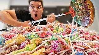 Mixing Together 10,000 Lollipops Into One GIANT Lollipop (World's Biggest)