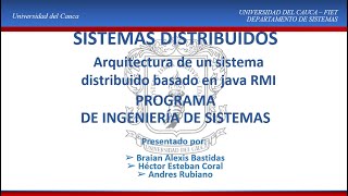 Video Sistemas Distribuidos Java RMI