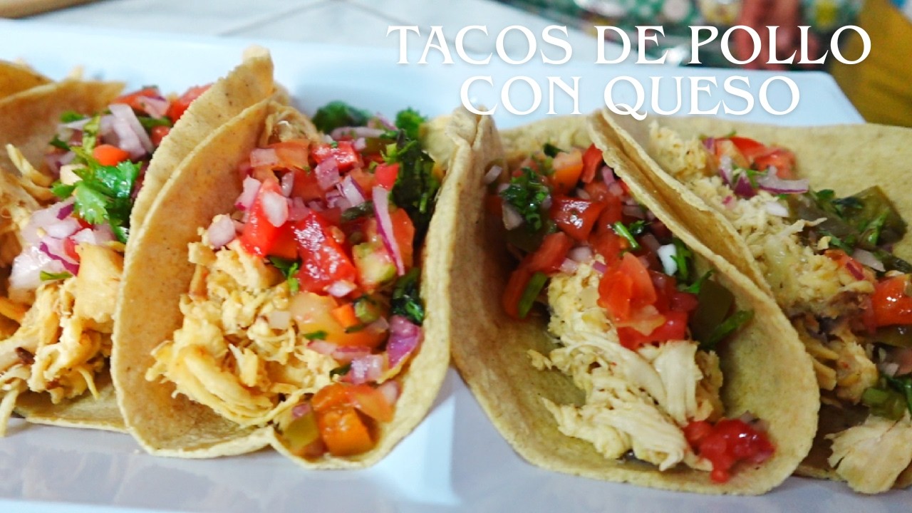TACOS DE POLLO CON QUESO Y SALSA TATEMADA