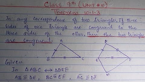 class 9th Theorem 10.1.3 federal board | theorem 10.1.3 unit 10 class 9th federal board | sindhboard