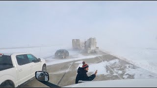 Thand se Truck ka Diesel Freeze uske baad ROAD CLOSED  | Canada Trucking in Bad Weather