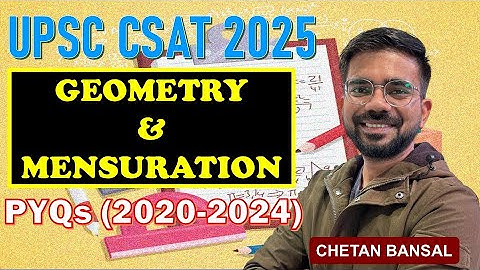 UPSC CSAT PYQs Analysis | Geometry | Mensuration | Maths | CSAT Trend Analysis | Past Year Papers