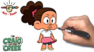 how to draw Jessica williams from Craig of the creek step by step easy