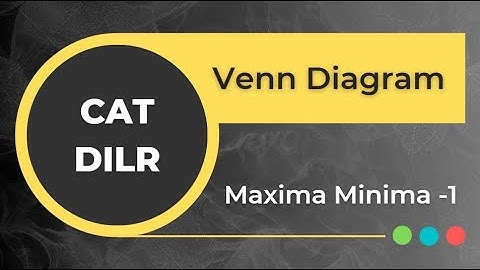 CAT DILR (Logical Reasoning and Data Interpretation)- Maxima and Minima (Part 1)