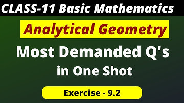 Class - 11/ Basic Math/ Analytical Geometry Ex - 9.2 (Equation of straight lines) #RS Virtual Class