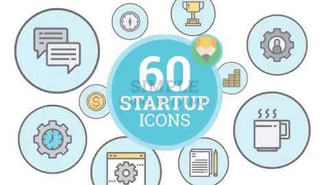 Startup New Business Marketing Project Animation Flat Icons - After Effects Template