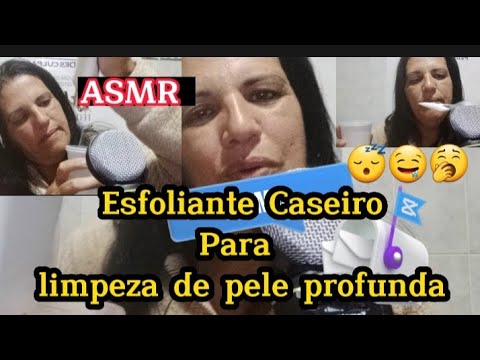 ASMR- Esfoliante Caseiro limpeza profunda do rosto 🥰😍😴