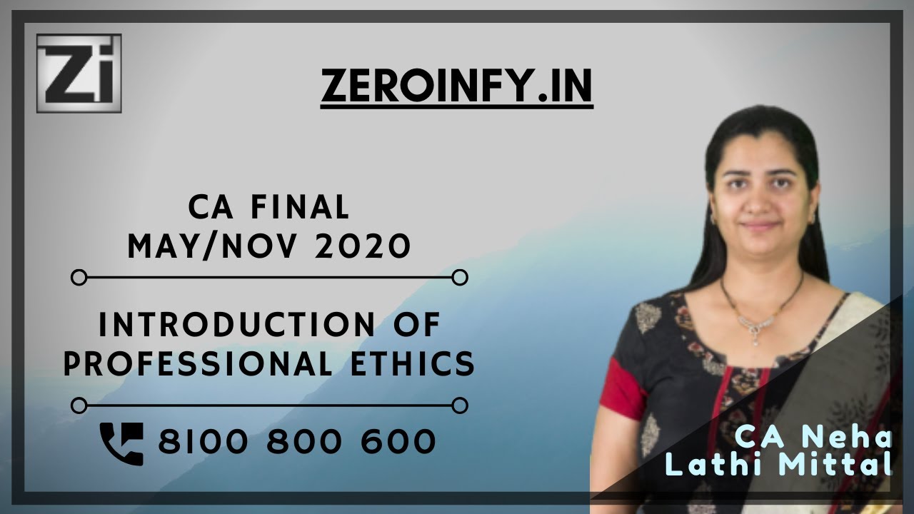 CA Final Audit | Introduction of Professional Ethics | By CA Neha Lathi ...