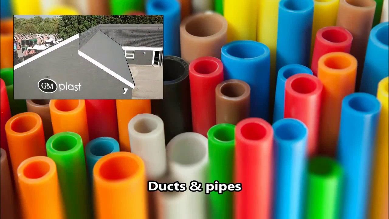 GM Plast A/S: Pipe and duct factory. Aerial view of production sites and warehouse. Portfolio showed